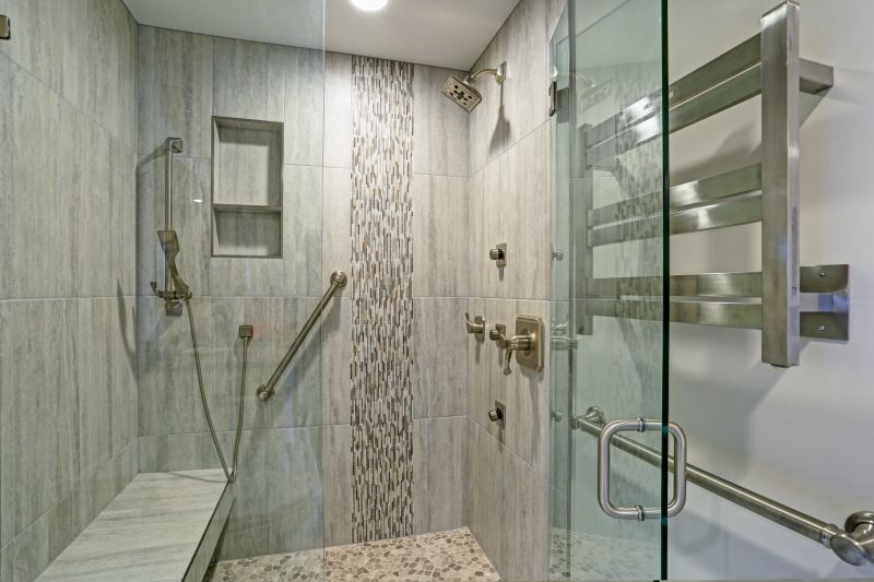 Natural Stone Accents in Shower